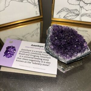 Amethyst Quartz Crystal Cluster